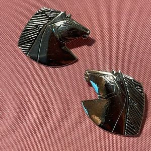 VTG Stallion earrings Silver Laurel Burch